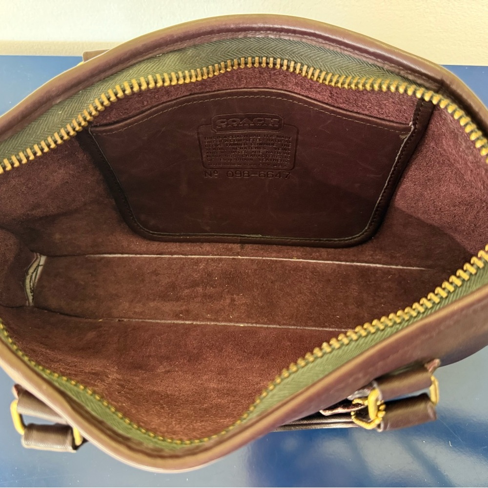 Vintage Coach Slim Satchel Burgundy NYC Original Papers and Hangtag Mint - Picture 9 of 16